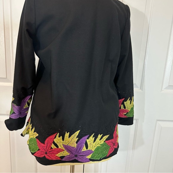 Anage embroidered vintage leaf jacket size small - Picture 7 of 14